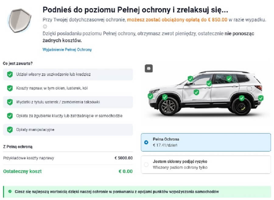Pełne ubezpieczenie na Discovercars